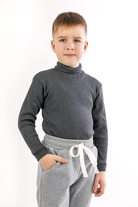 Водолазка детская, подростковая, темно-серая, хлопок, топ Крохатушка одяг 110 Киев - изображение 1