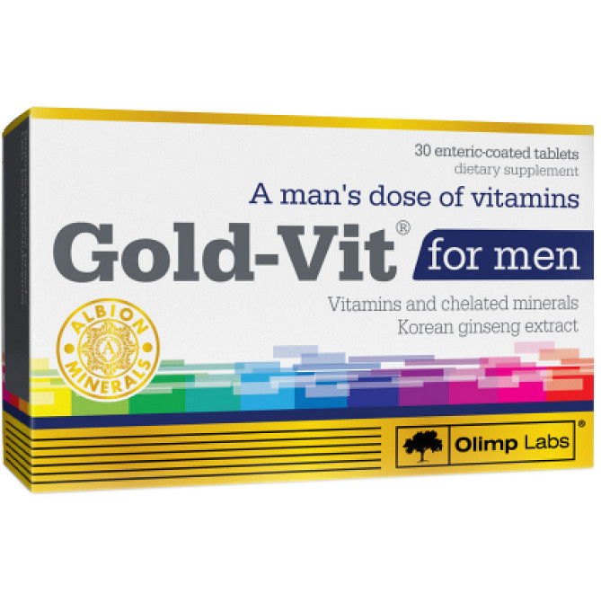 Витаминно-минеральный комплекс для мужчин Olimp Gold-Vit for Men 30 tabs Луцк - изображение 1