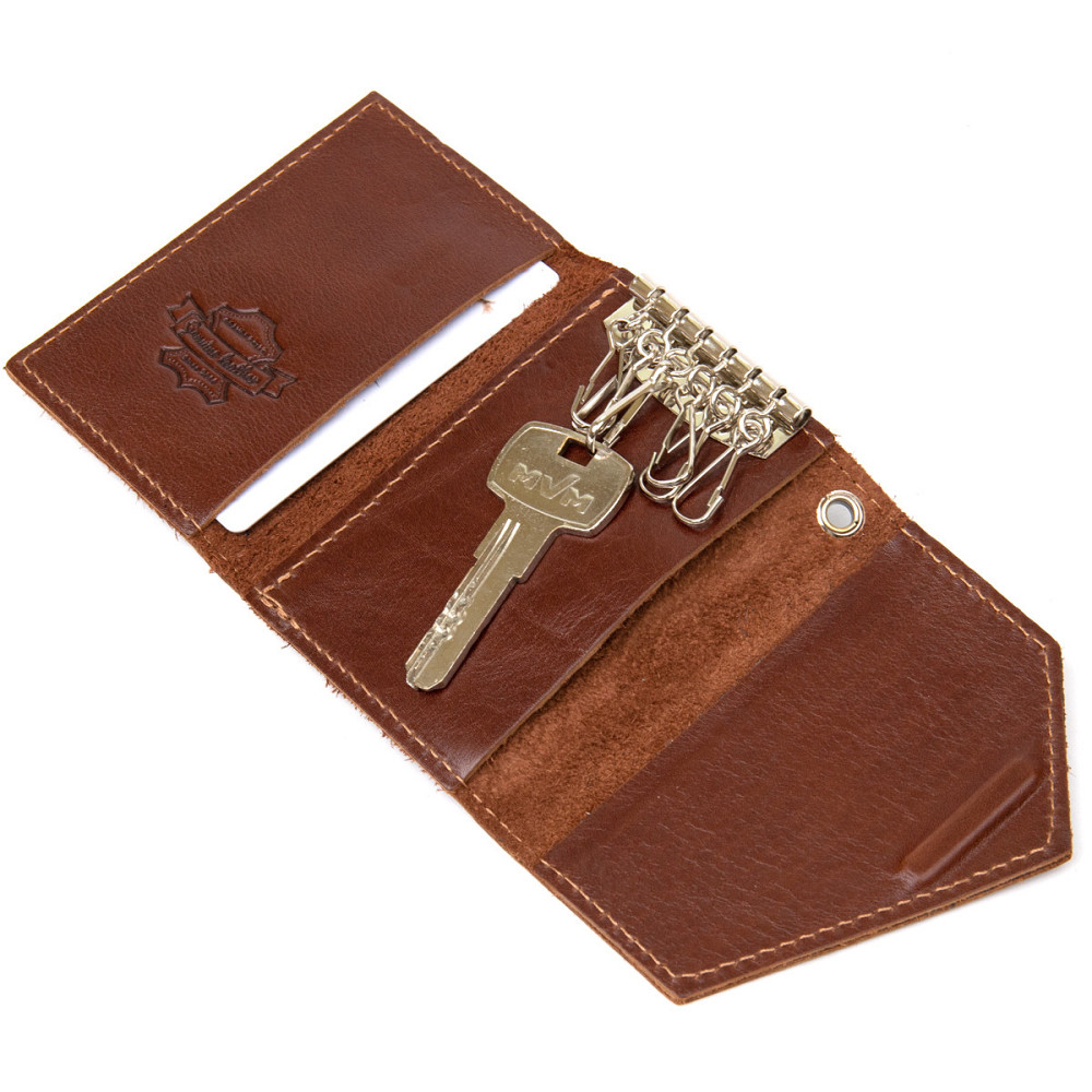 Ключниця з натуральної шкіри Коричневий (GRANDE PELLE) Київ - фото 9