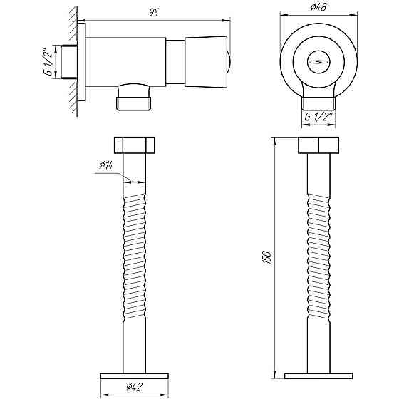 Кран-дозатор для пісуара Solomon GDU-102 (5202) (000003007) Київ