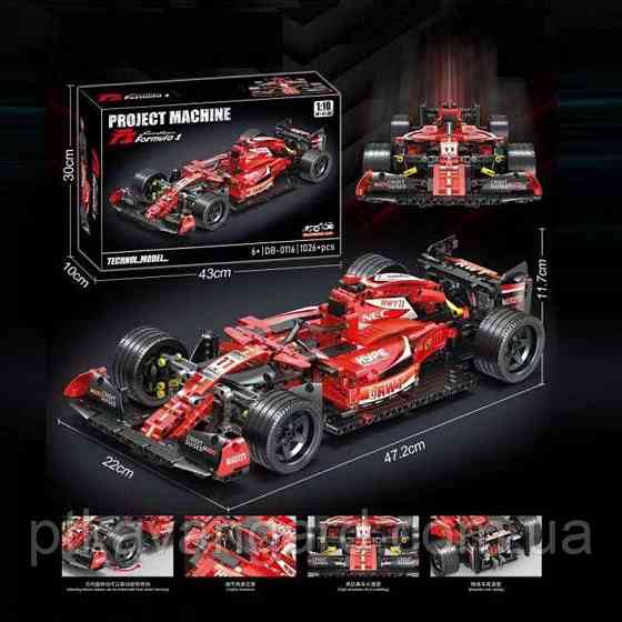 Конструктор автомобіль формула №1 гоночний болід 1280 деталей 1:10 червоний Хмельницький