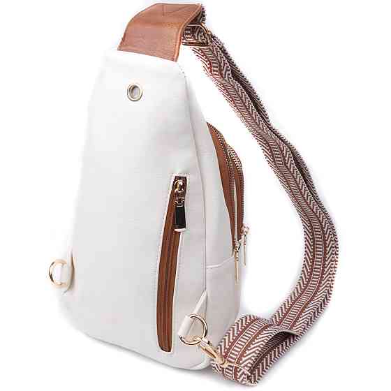 Топова слінг сумка для жінок з екошкіри Vintage 22746 Білий Київ