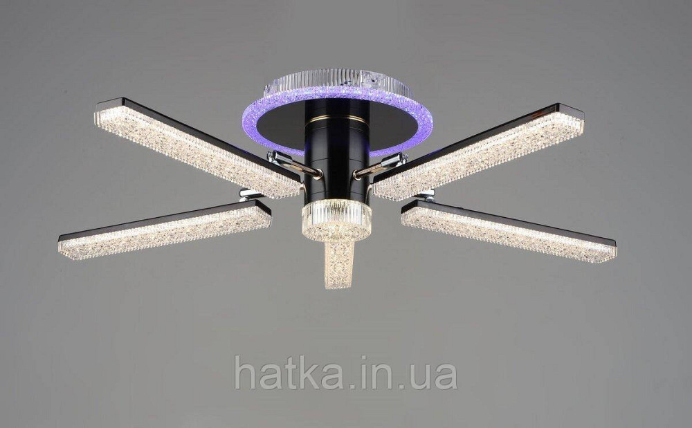 Люстра світлодіодна акрилова B YH0810/5 GD+BK 66W Київ - фото 1