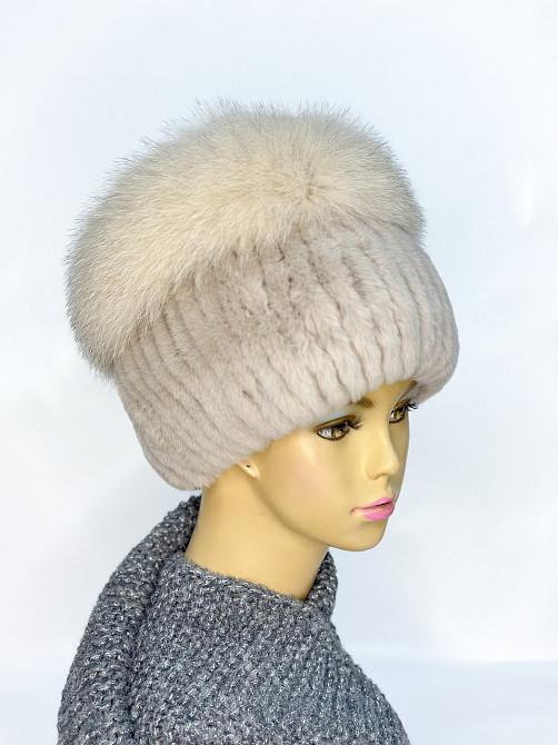 Шапка хутряна жіноча кубанка Анжеліка Молочний Харків - фото 2