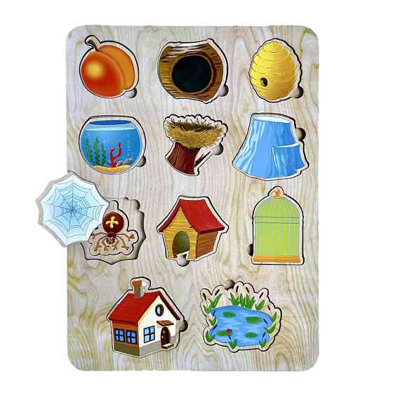 Деревянный пазл-вкладыш 