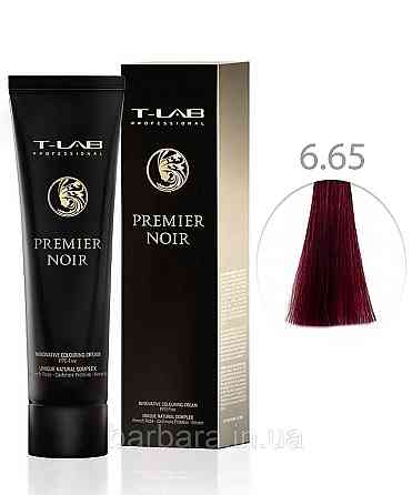 Крем-краска для волос T-LAB Professional Premier Noir Colouring Cream 6.65 темный блондин экстракрасный махагон Киев
