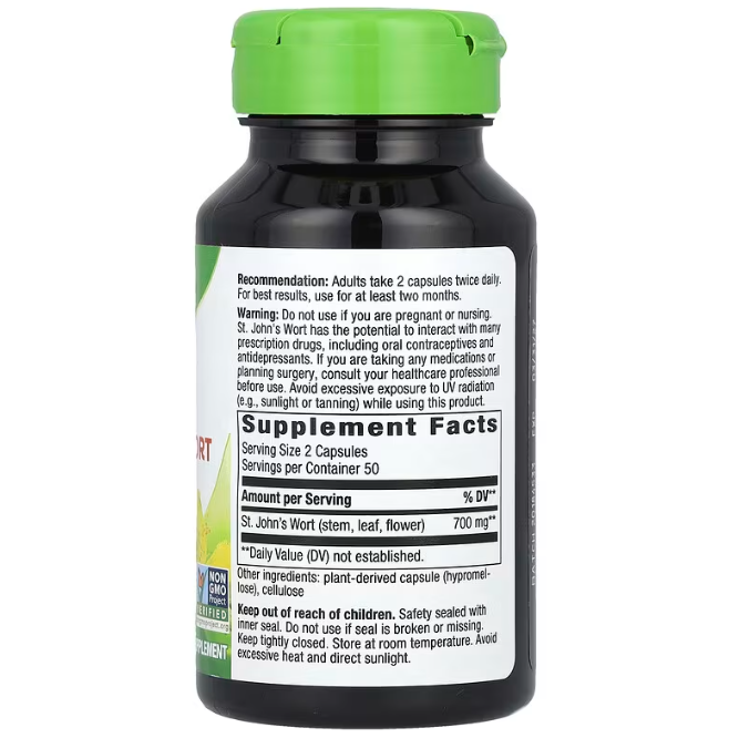 Звіробій Nature's Way St. John's Wort 700 мг 100  вегетаріанських капсул Київ - фото 2