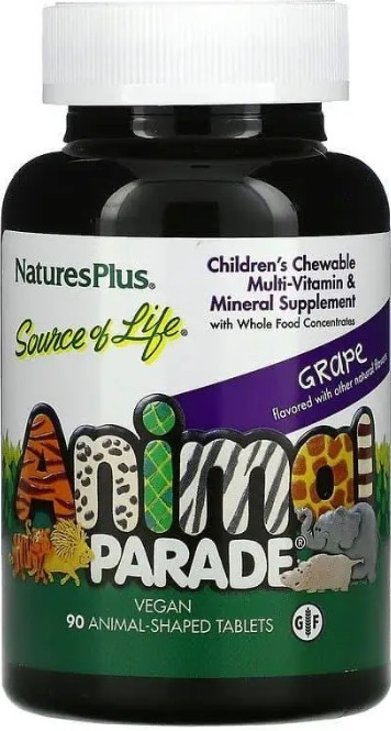 Витамины и минералы для детей Nature's Pluss Chewable Multi-Vitamin & Mineral 90 жув таб виноград Киев - изображение 1