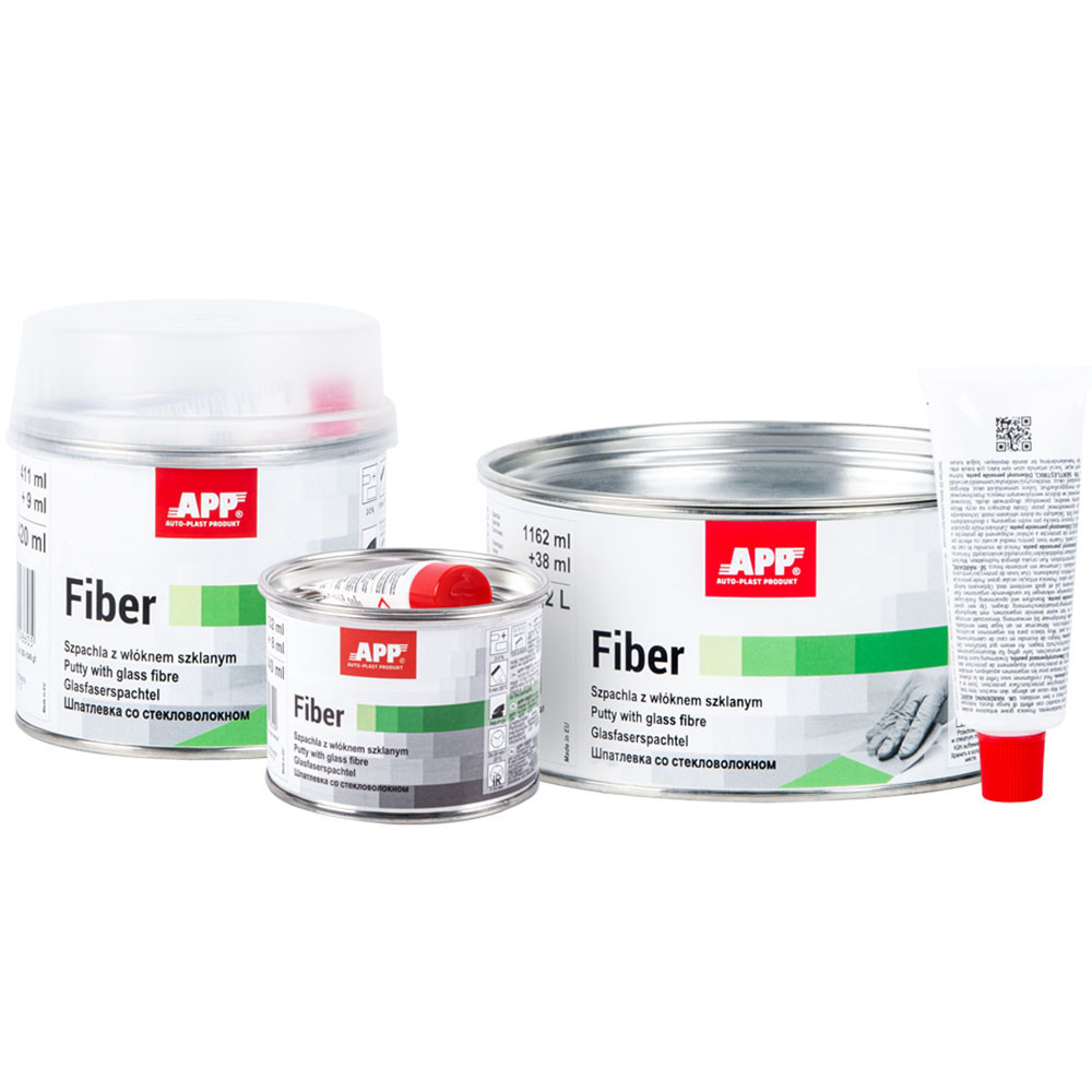 Шпаклівка із скловолокном "Fiber" + затв. 420мл зелена APP, 010211 Вінниця - фото 1