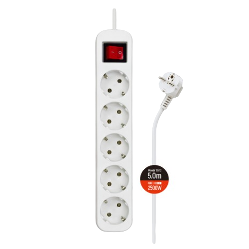 Фільтр мережевий 5 розеток 5м білий CW-PSEA55W ColorWay Житомир - изображение 9