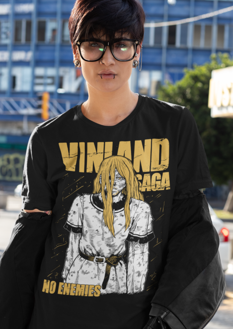 Футболка для хлопчика з аніме принтом Вінланд Сага Тхорфі Вбр оверсайз (зріст від 165 до 180) Чорний AnimeJ0667m Дніпро - фото 2