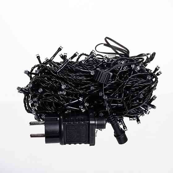 Гірлянда Нитка 30м, 300 LED, чорний провід, синя Київ