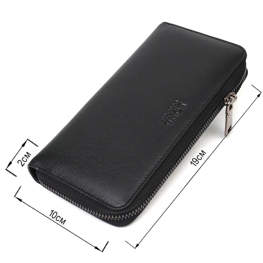 Стильный женский кошелек из натуральной гладкой кожи BOND 22054 Черный Киев - изображение 8