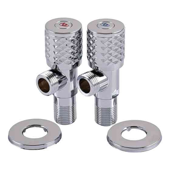 !!Набір кранів кутових кераміка PROFESSIONAL EXCLUSIVE 1/2″X1/2″ 9999 CHROME (1уп.) Тернопіль