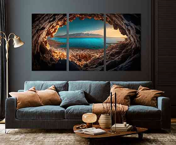 Модульная картина в гостиную / спальню   Море     ART-151_3A 100х150 см Киев