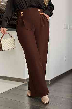 Штани жіночі широкі "Intro" | Батал Шоколадний, 50-52 Київ