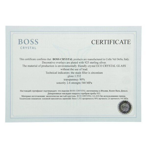 Набор бокалов для виски Тризуб Boss Crystal (6 бокалов) хрусталь декорирован серебром Киев - изображение 4