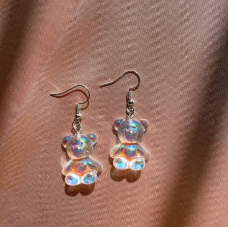 Серьги мармеладные мишки перламутровый Киев - изображение 1