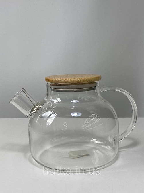 Чайник заварювальний Olens "Вестерос" 600 мл скляний із бамбуковою кришкою для дому та ресторану Київ - фото 4