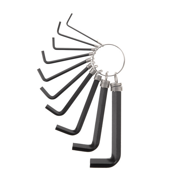 Набір ключів Г-подібних шестигранних, 10 шт., 1,5-10 мм INTERTOOL HT-1842 Киев - изображение 4