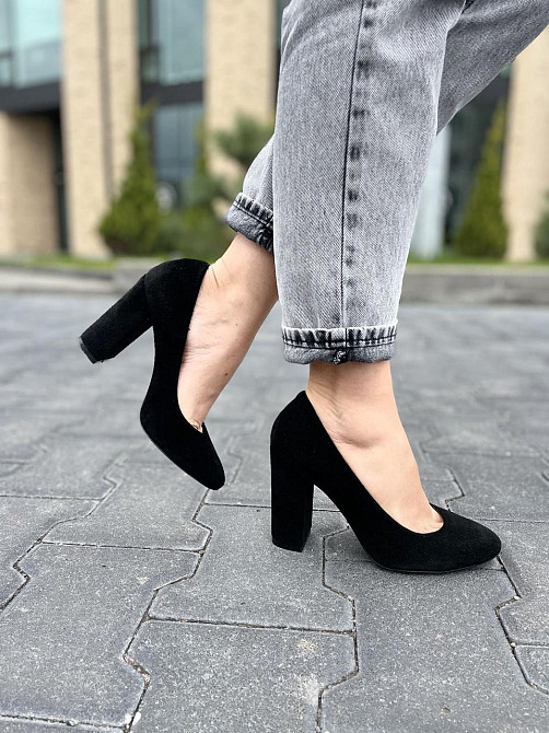 Nivelle Туфлі жіночі NIVELLE чорні натуральна замша 37р. каблук 9 см (5169) Коломыя - изображение 5