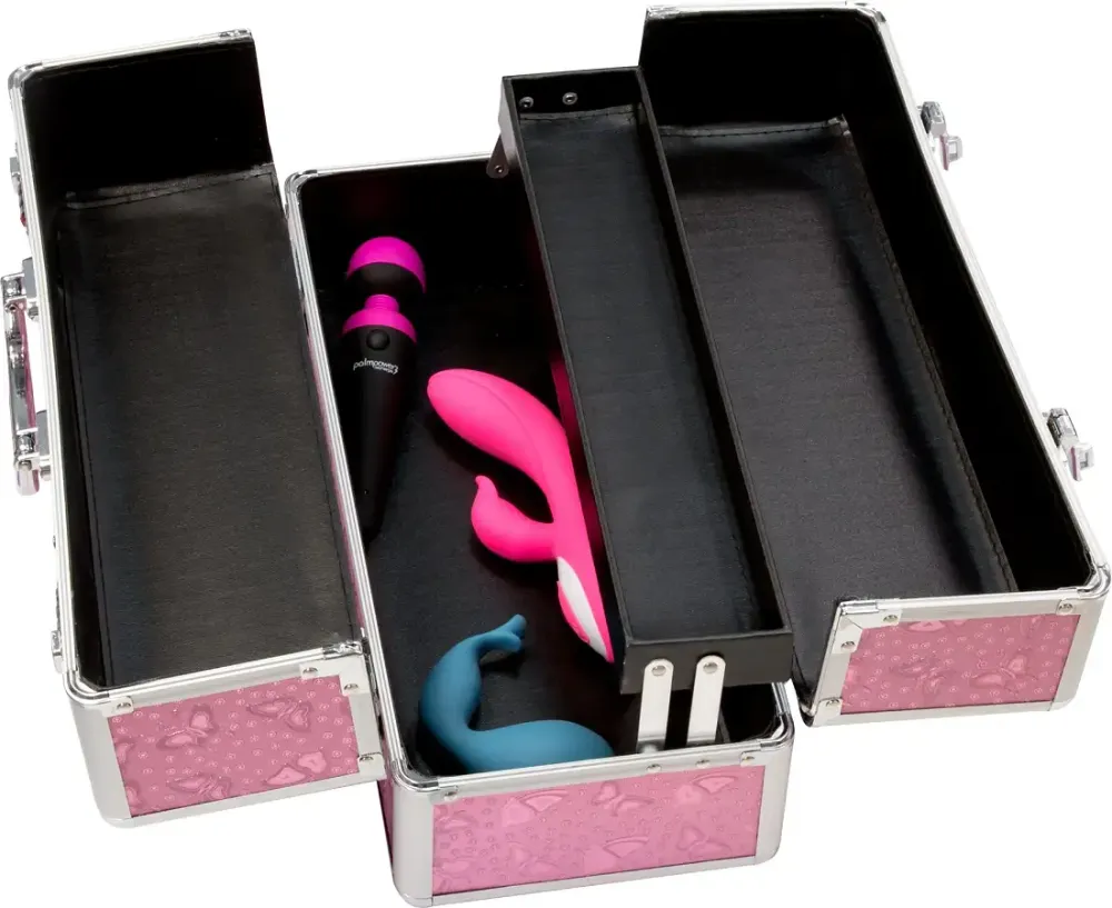 Великий кейс для зберігання секс-іграшок BMS Factory Large Lokable Vibrator Case Pink, кодовий замок Львів - фото 6