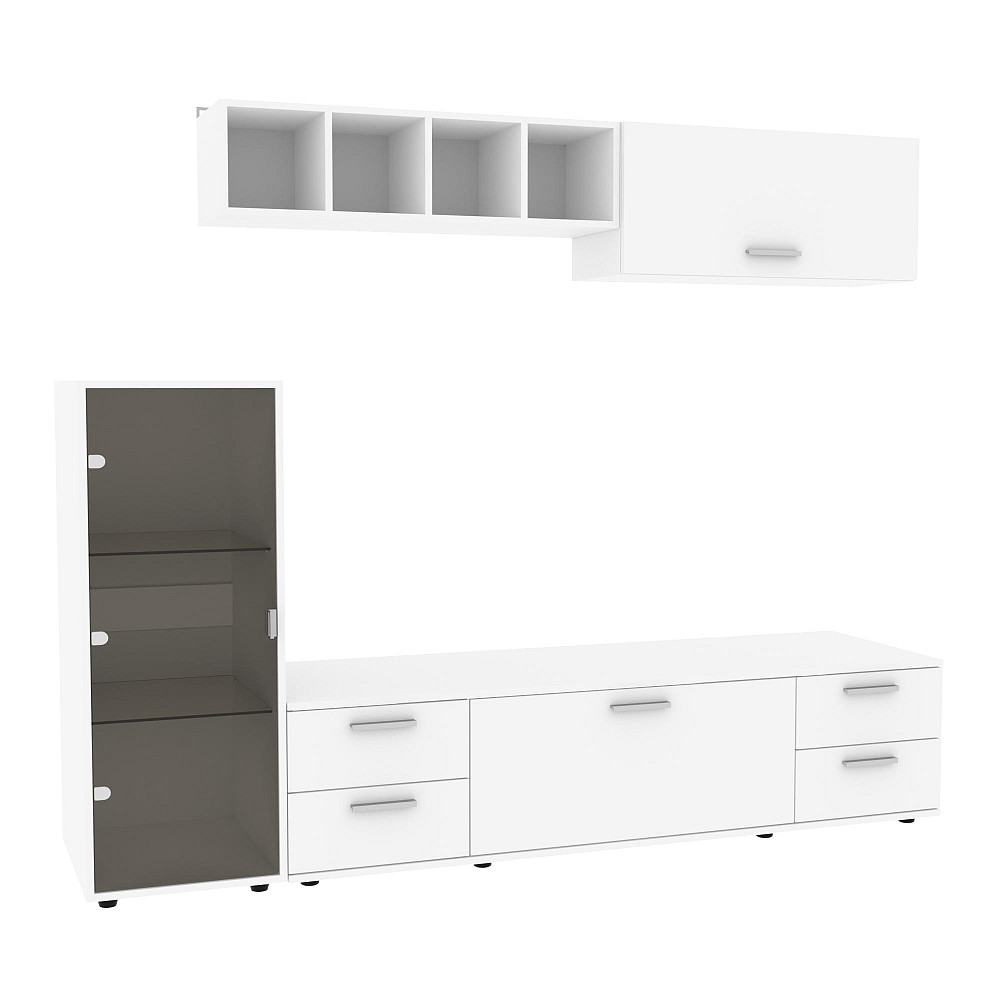 Стенка в гостиную Hugo-3, Белый, 2060х520х1700 Львов - изображение 2