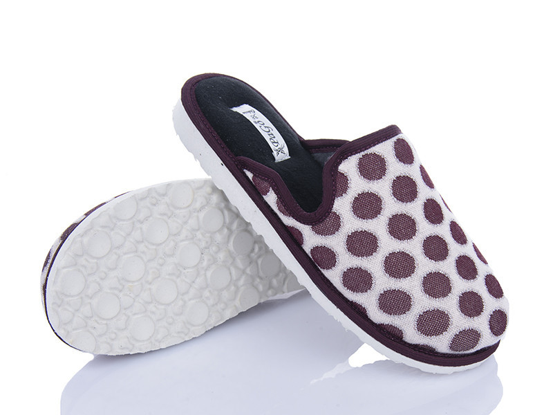 Тапочки женские домашние PaGo Горошек розовый закрытый носок Одесса - изображение 10