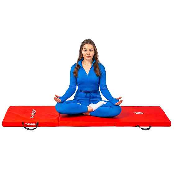 Мат гимнастический THUNDER MG-01, 180 х 60 х 4 см, красный Киев
