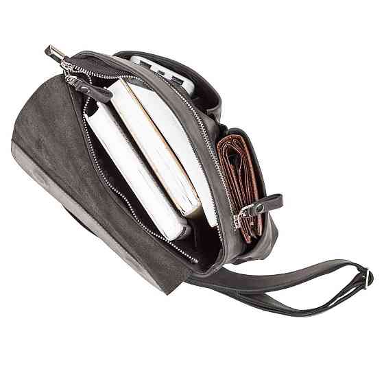 Сумка з вінтажній шкіри Чорна (SHVIGEL) Київ