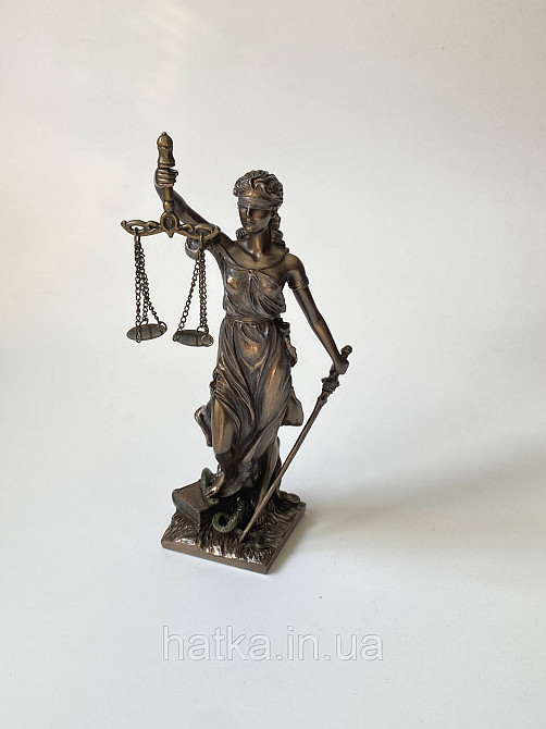 Статуетка Veronese Феміда богиня правосуддя символ справедливості 29см полістоун з бронзовим покриттям 71832A4 Київ - фото 2