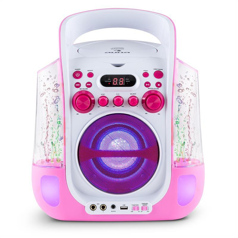 Караоке-система Kara Liquida CD USB MP3 струя воды LED 2 микрофона мобильный Розовый (Германия, читать Ровно - изображение 5