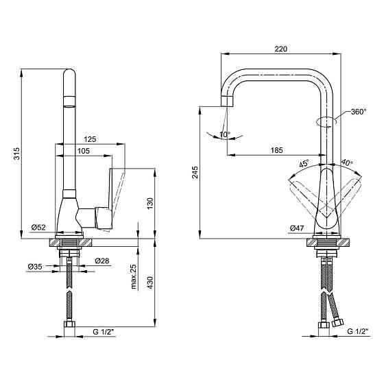 Смеситель для кухни Lidz Nicole 014F1 (k35) LDNIC014F1CRM22010 Chrome Киев