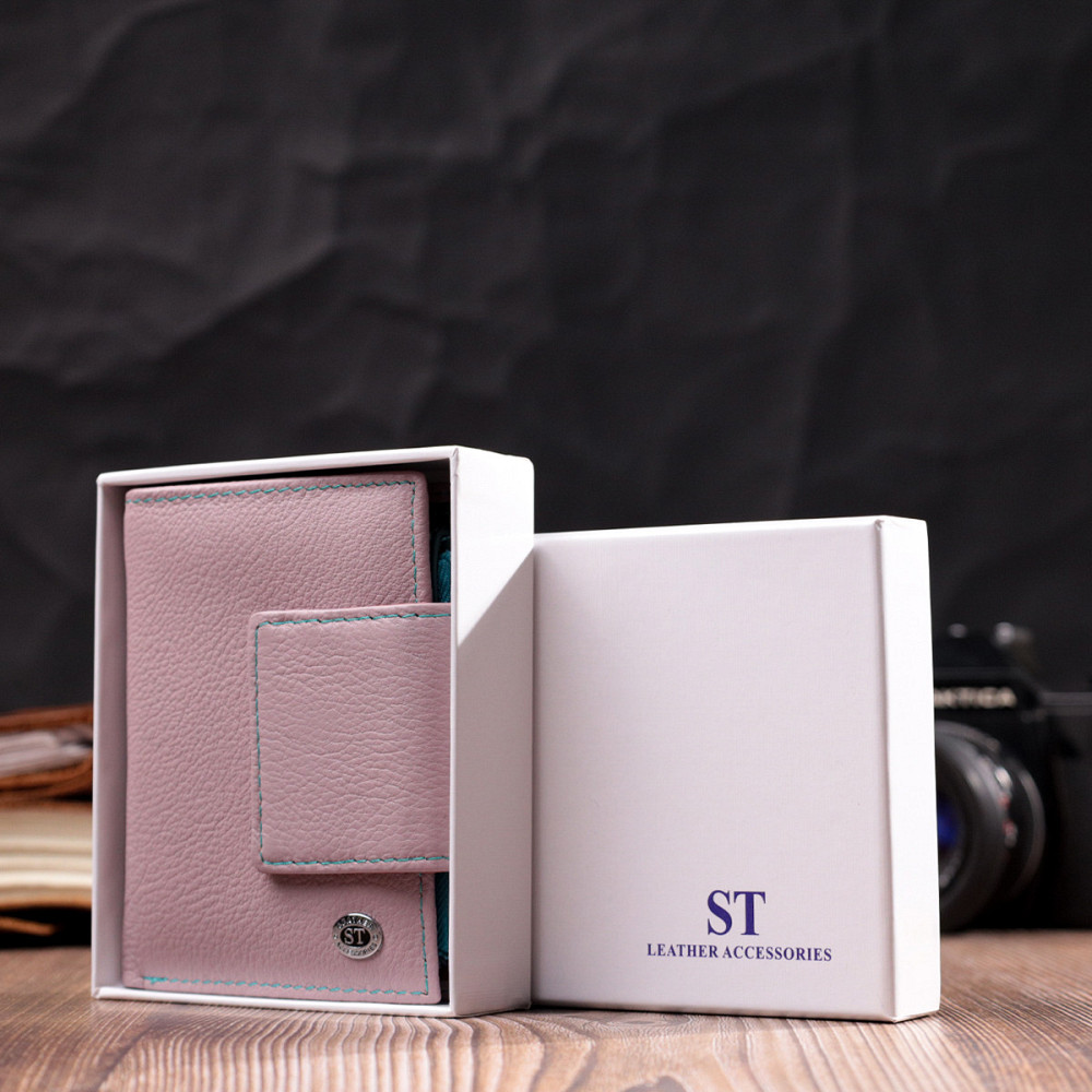 Интересное портмоне с монетницей для женщин из натуральной кожи ST Leather 19452 Бежевый Киев - изображение 1