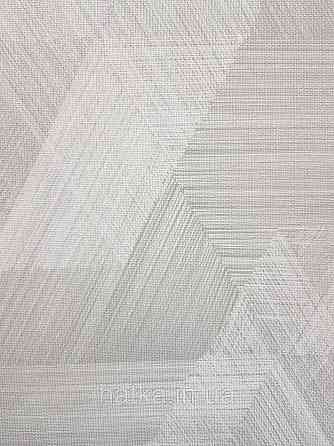 Шпалери метрові вінілові на флізеліні Sintra Vila геометрія фігури трикутники 3д сірі із зеленим 535622 Київ