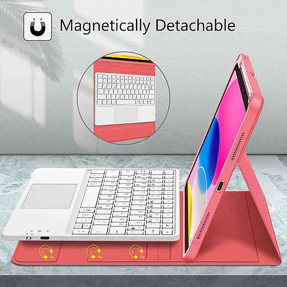 Чехол с клавиатурой iPad Air 11-inch(M2/M3/M4) 2024/ iPad Air 5 2022/Air 4 2020 10.9/iPad 4-го покол. 10.9 / iPad Pro 11 2018 Днепр