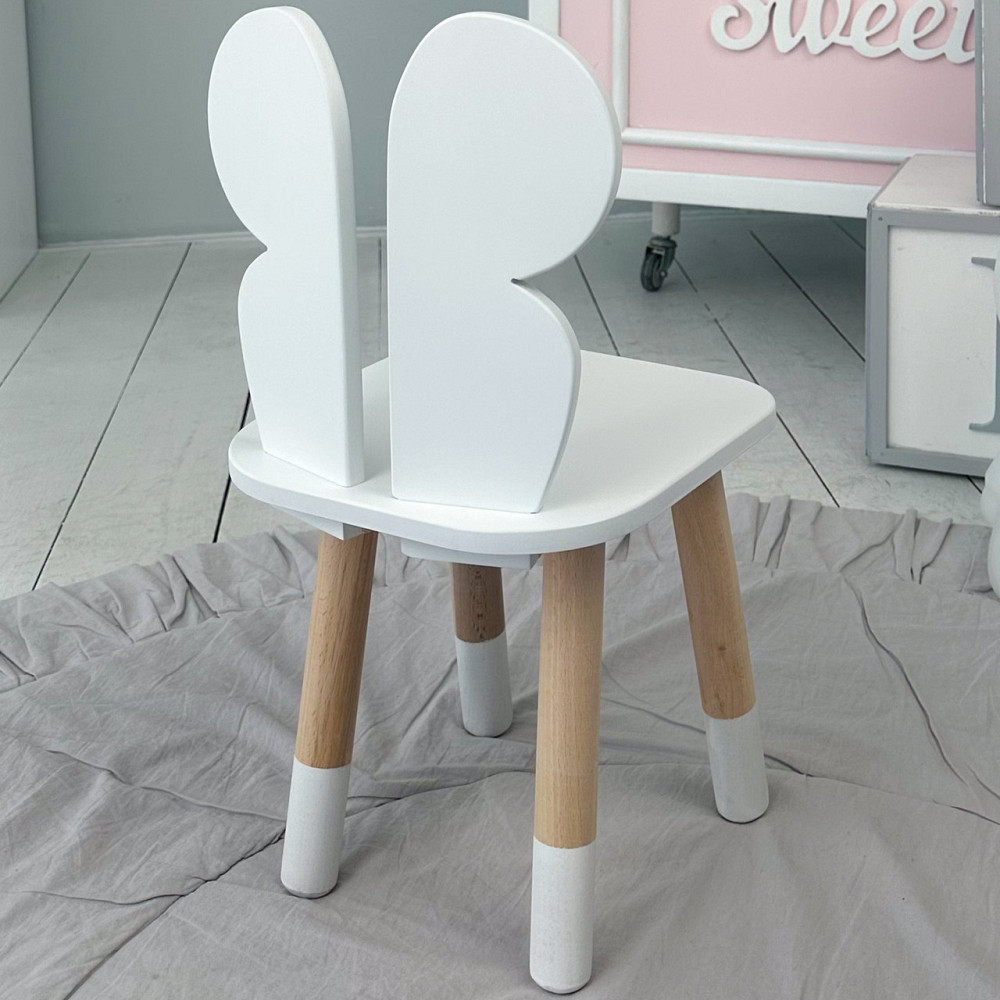 Дитячий стільчик метелик 26.5х26х25см, стілець у дитячу кімнату до 7 років, білий Київ - фото 2