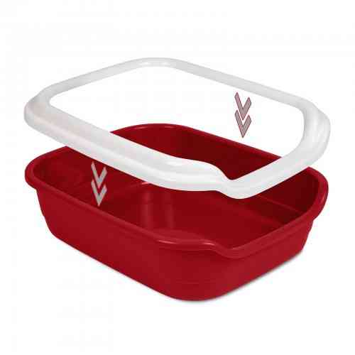 Туалет Природа «Comfort L» для котів, 49х39х15 см (бордовий) Київ