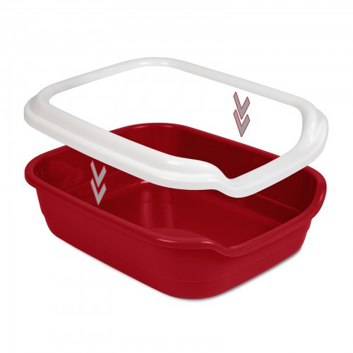 Туалет Природа «Comfort L» для кошек, 49х39х15 см (бордовый) Киев - изображение 3