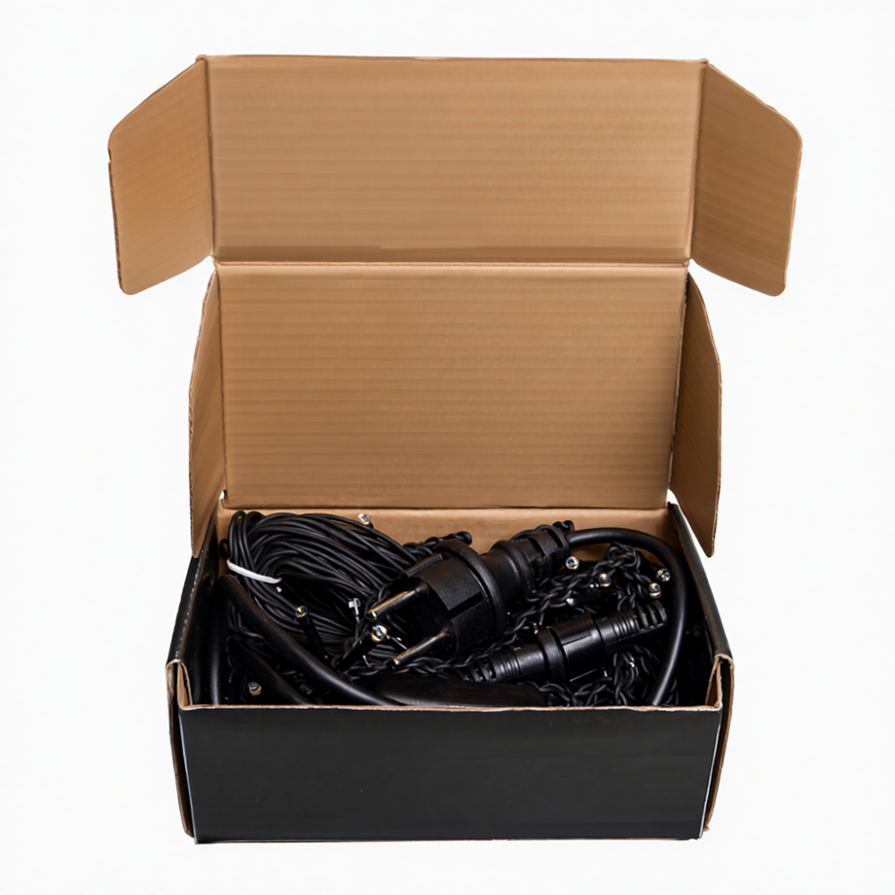 Garlando Новорічна гірлянда вулична Бахрома 6 м 105 LED чорний провід Жовтий 6МBY Коломия - фото 5