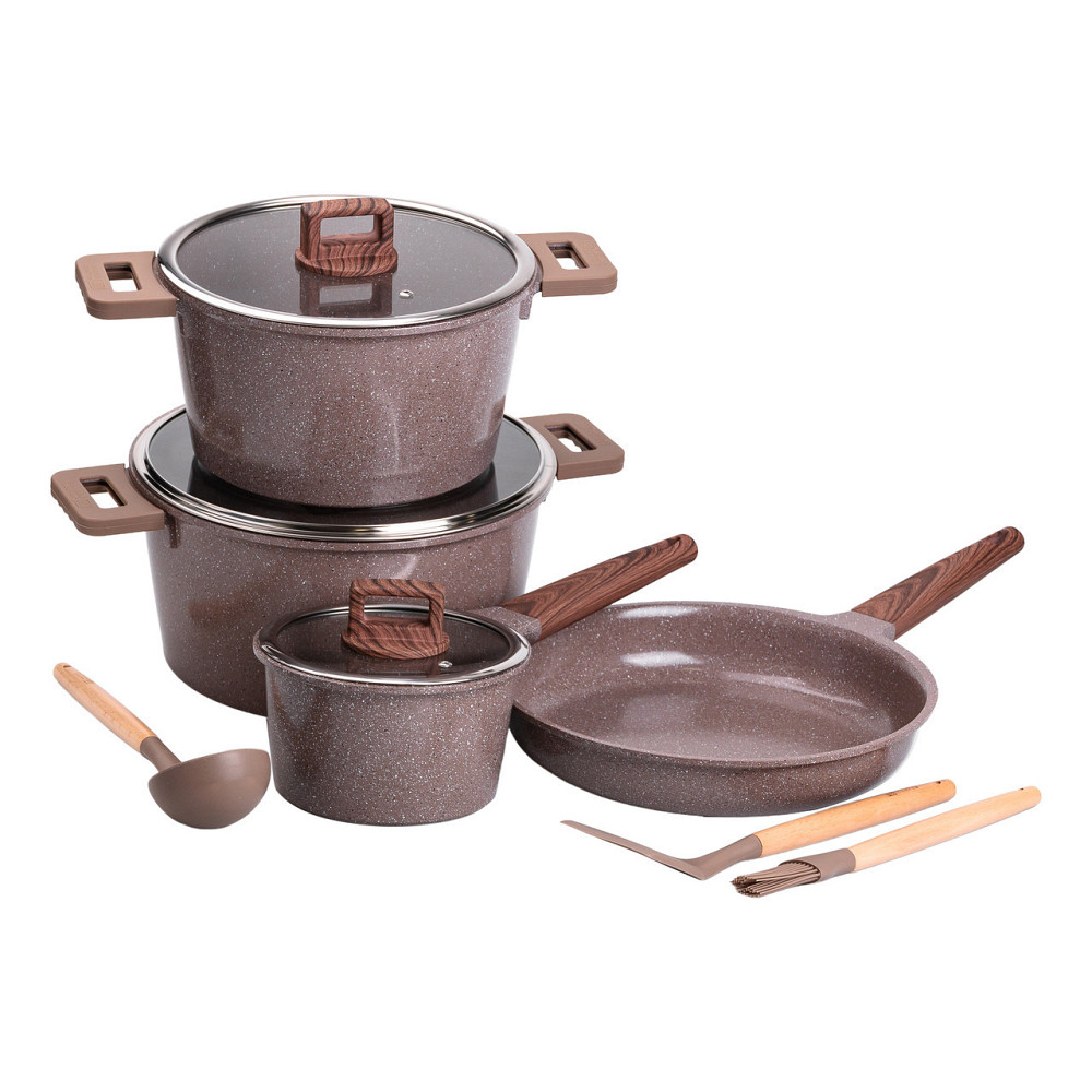 Набор алюминиевой посуды с лопаткой и кисточкой HP-4-406CO Киев - изображение 1