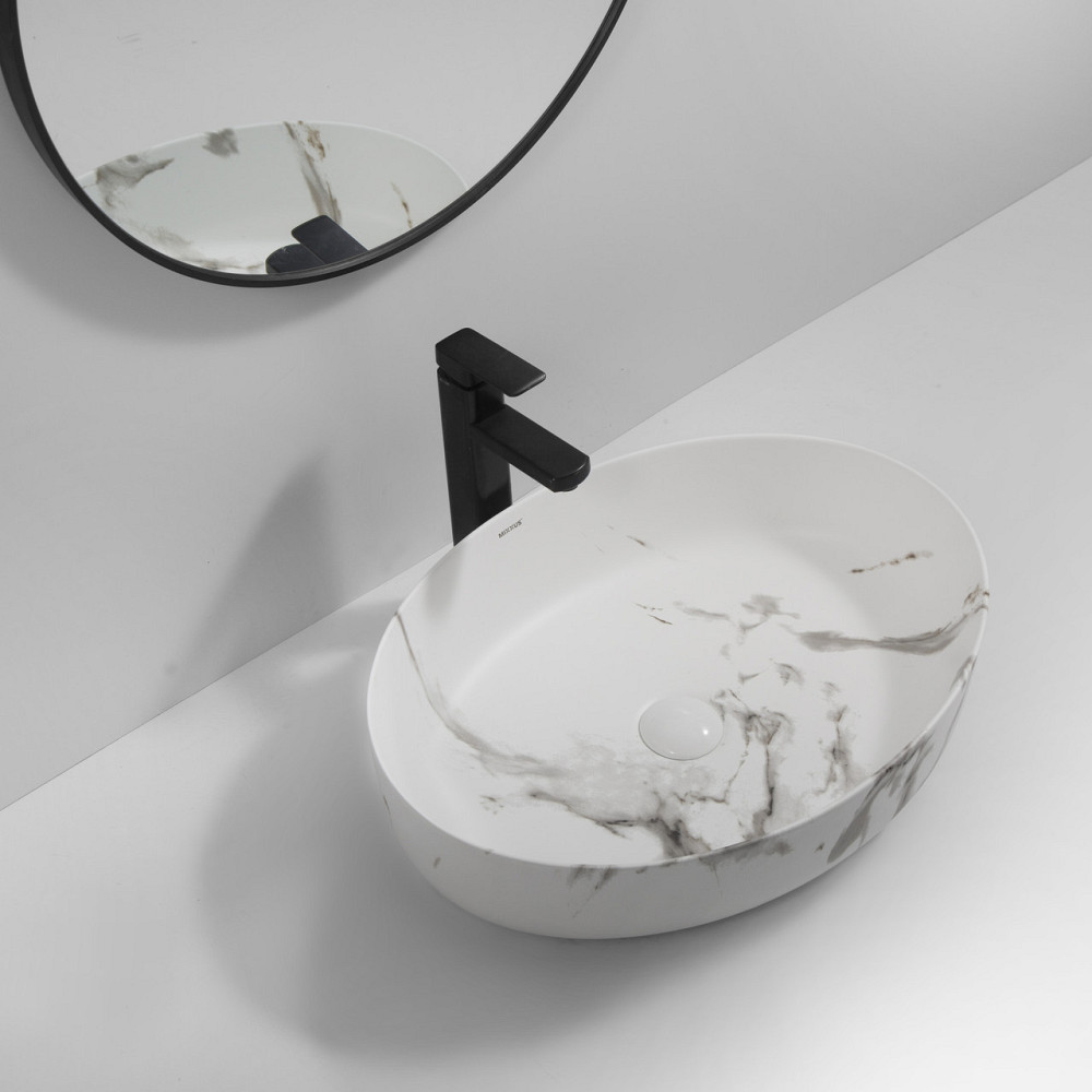 Раковина накладна MIXXUS PREMIUM ELLIPSE-0104 MARBLE 550х415х140mm   ( MP6554 ) 26250 Харків - фото 4