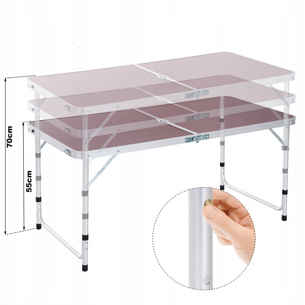 Складаний стіл для пікніка 4 стільці,120х70х60см,Коричневий SBR Київ - фото 7