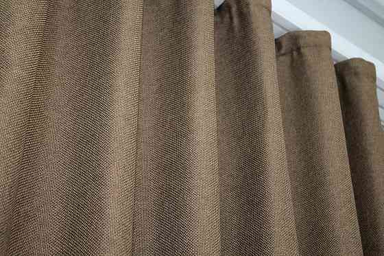 Шторная ткань лен-блэкаут 