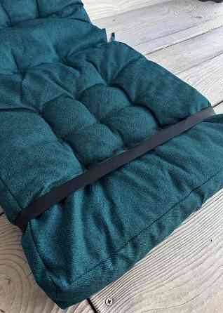 Подушка для стільців (50x120х8 см) подвійна Decorator Мальмо колір лазурний 84-131 Київ