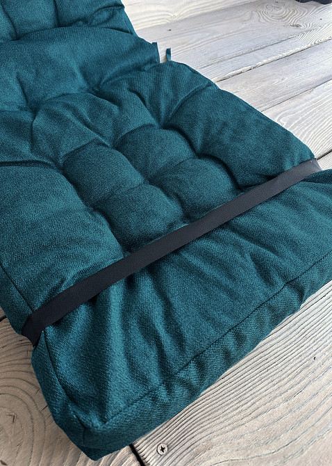 Подушка для стільців (50x120х8 см) подвійна Decorator Мальмо колір лазурний 84-131 Київ - фото 5