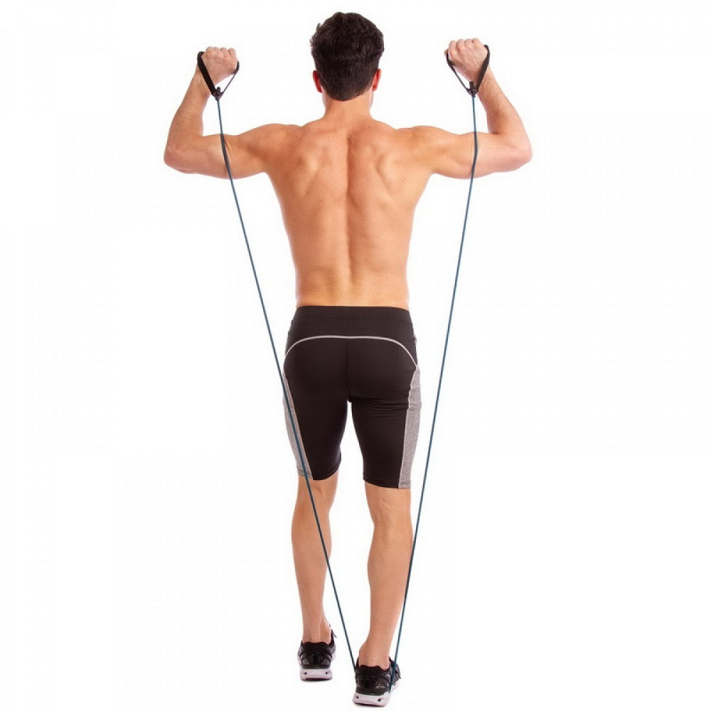 Трубчастий еспандер для фітнесу з ручками U-POWEX Latex resistance tube 30LB Red (13.5кг.) Каменское - изображение 9