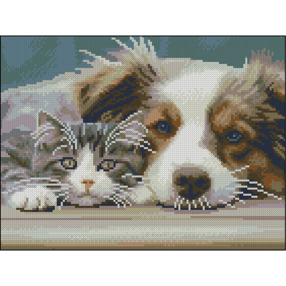 Алмазна мозаїка "Пухнастики" ZAV3040-19 без підрамника 30х40 см Вінниця - фото 1