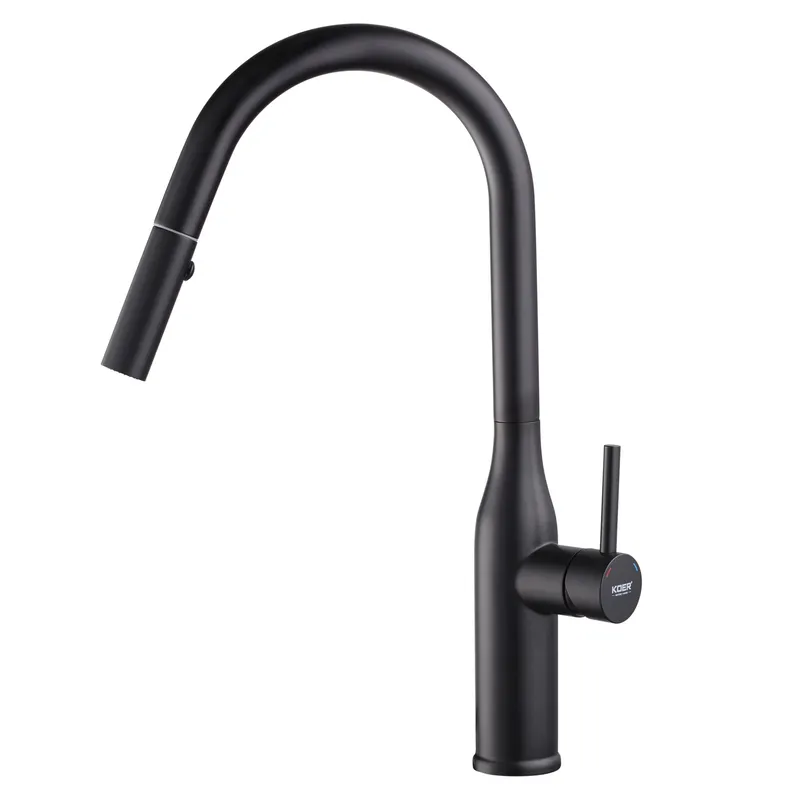 Кухонний змішувач KOER KI-70004-05 з висувним виливом з нержавіючої сталі (KR3386) Харків - фото 1