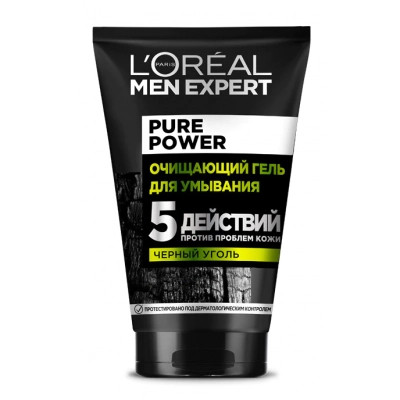 Гель для вмивання L'Oreal Paris Men Expert Pure Power 100 мл (3600523708093) Вінниця - фото 1